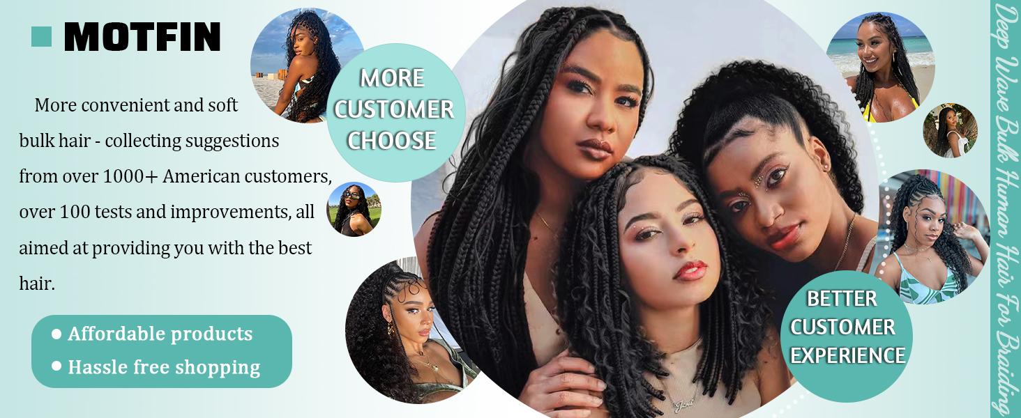 VIPbeauty Boho Human Braiding Hair Burmese Curly Bulk for Daughter/Friend For Bohemian Knotless Braids Natural Curly End No Weft 1/3 Bundles 100g/1 Bundles  1B Natural Black Salon-Quality