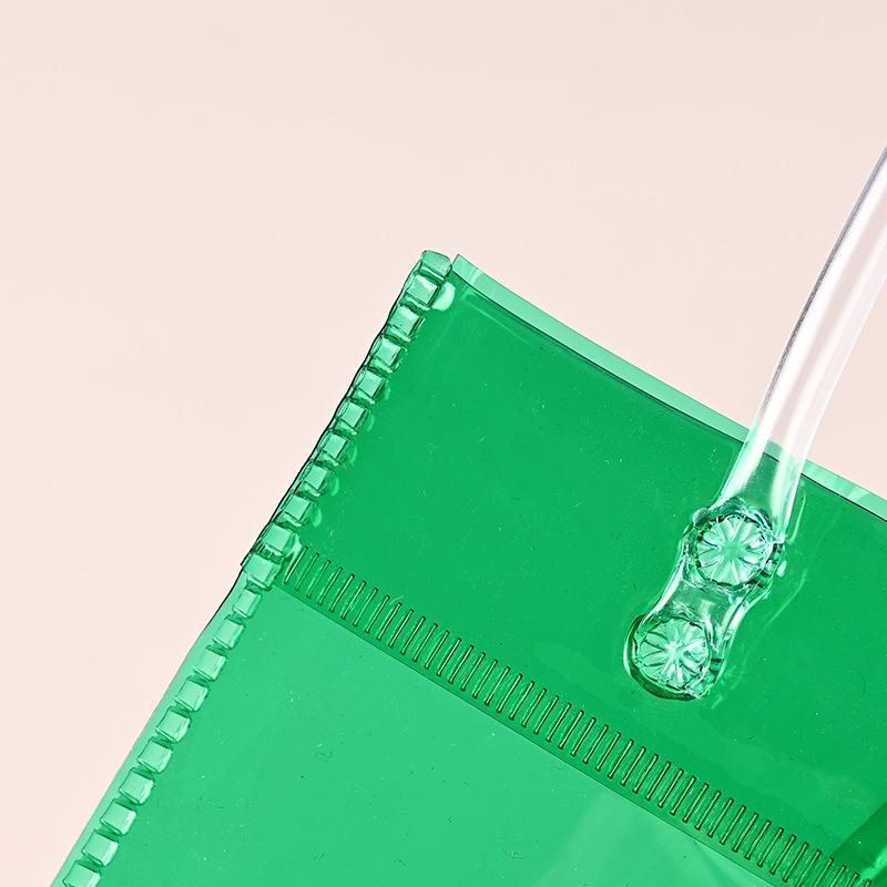 Cute Packaging Bag With Handles Christmas Gift Tote Bag Transparent Pvc Tote Bag Party Favors Bag Candy Apple Packaging Bags