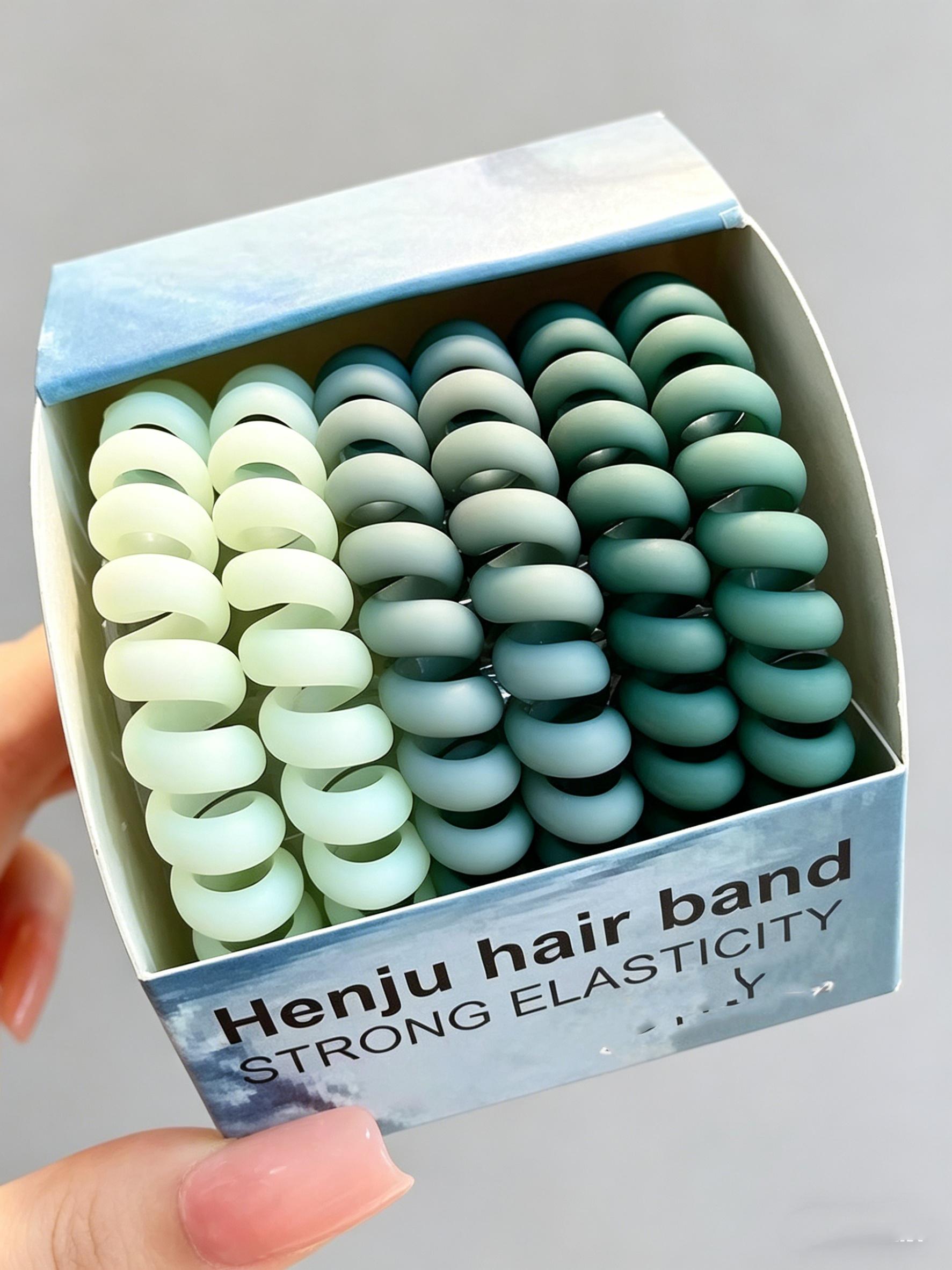 6-Pack Elastic Hair Ties for Women, High Stretch Durable Rubber Bands, Simple New Design, Versatile Headwear Accessories