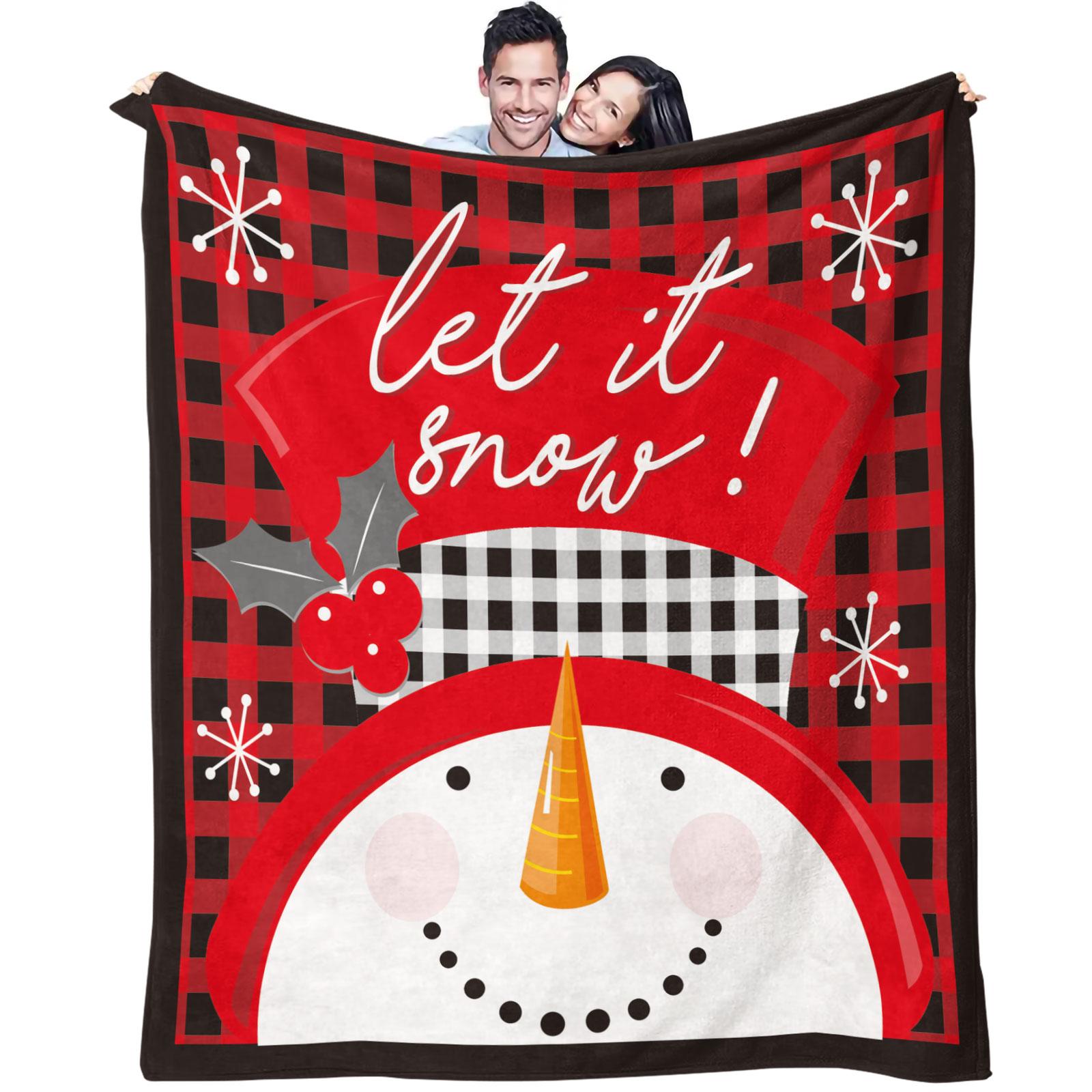 Christmas checkered stripe pattern, suitable for children and adults as Christmas holiday gifts, soft, warm and lightweight plush blanket, suitable for bed, sofa, car, room decoration