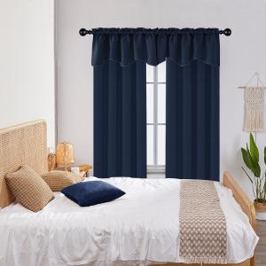 Deconovo Valances for Windows(1 Panel, 42x18|52x18 Inch), Scalloped Short Curtains for Bedroom, Kitchen, Dining Room, Living Room, Bathroom Deconovo Valances for Windows(1 Panel, 42x18|52x18 Inch), Scalloped Short Curtains for Bedroom, Kitchen, Dining Room, Living Room, Bathroom