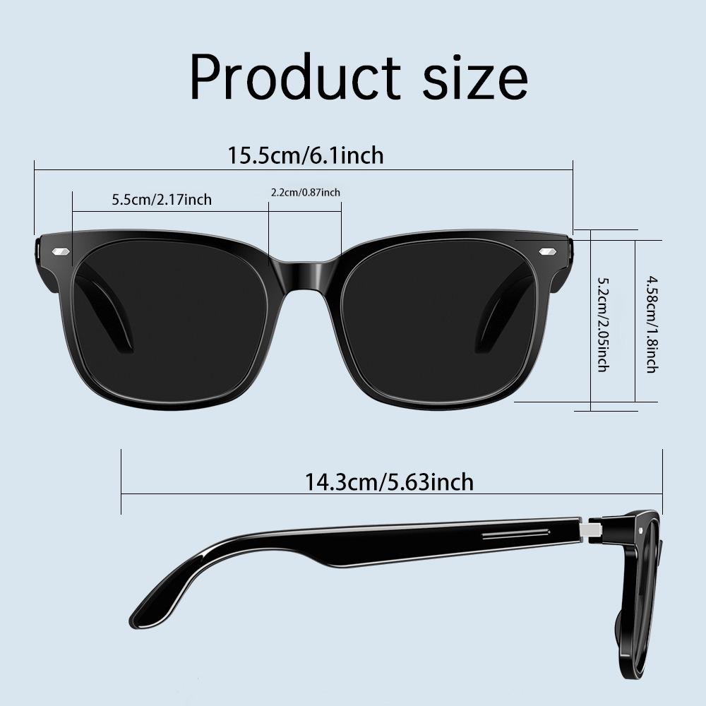 Smart Glasses with Bluetooth-compatible, Anti-Blue Light, Photochromic Lenses, Music Playback, Phone Calls, Multifunctional Fashion Eyewear, New Model