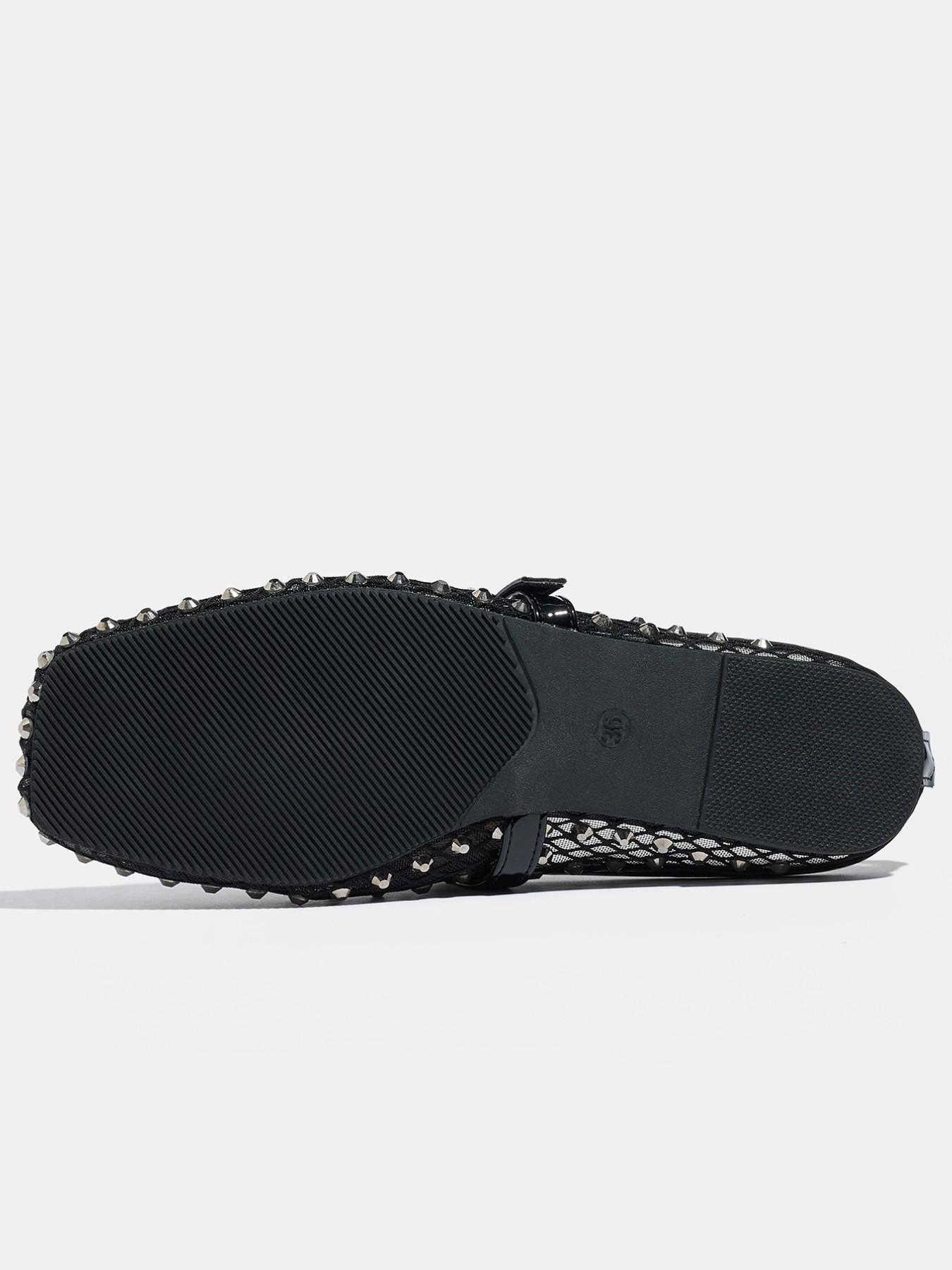 Women's Summer Sandals, Square Toe Flat Shoes, Breathable Mesh Design, Casual Comfort Footwear for Women & Girls, Buckle