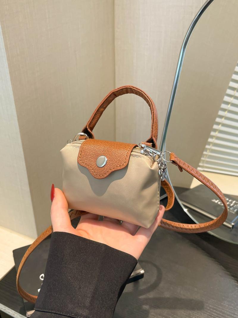 Women's Mini Crossbody Bag with Detachable Shoulder Strap, Zipper Closure, Decorative Purse, Flap Crossbody Purse, Christmas Gift for Young Girls