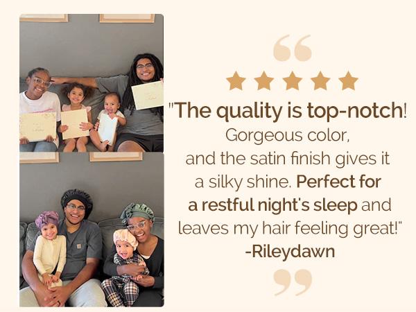 YANIBEST Satin Bonnet with Tie Band for Sleeping Double Layer Satin Lined Silk Bonnet for Sleeping Hair Bonnets for Women Natural Curly Hair,TikTokShopBlackFriday