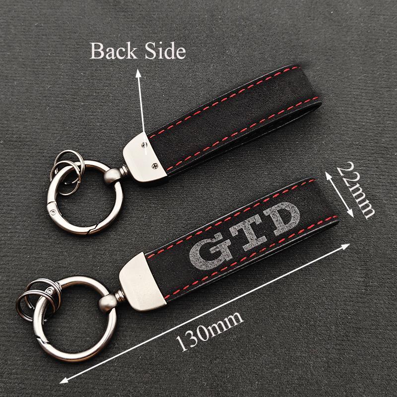 2025 High Grade Luxury Leather Keyring Men Women Key Chain Rings Logo GLI GTD Car Keychain Accessories