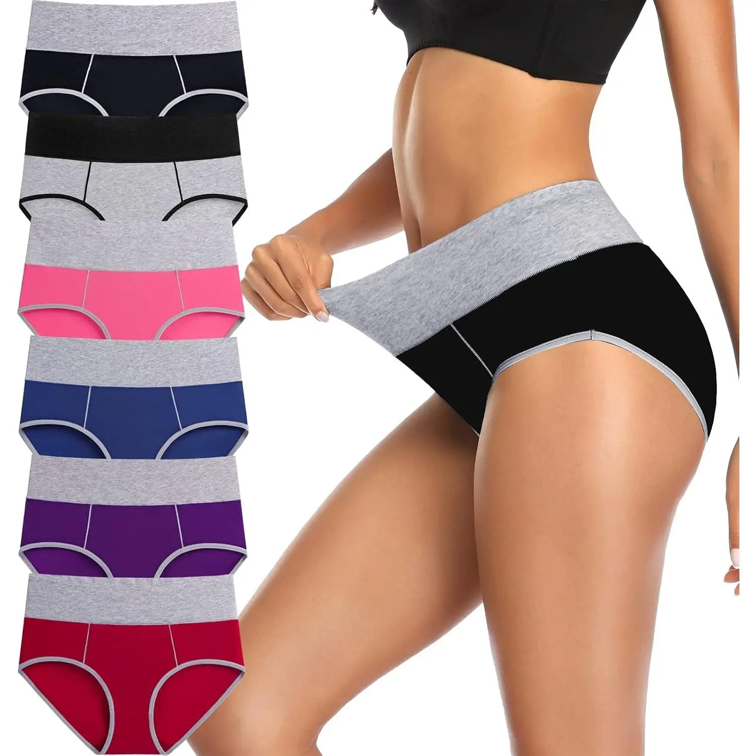 Postpartum Underwear Women High Waisted Cotton Underwear Breathable C Section Panties Tummy Control Briefs