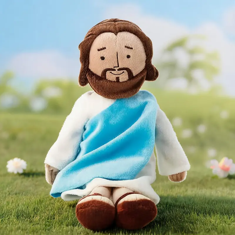 Cute Plush Jesus Figurine Gift, Religious Thanksgiving Easter Baptism Present, Christmas Decoration, Holiday Gifts, Religious Decorations