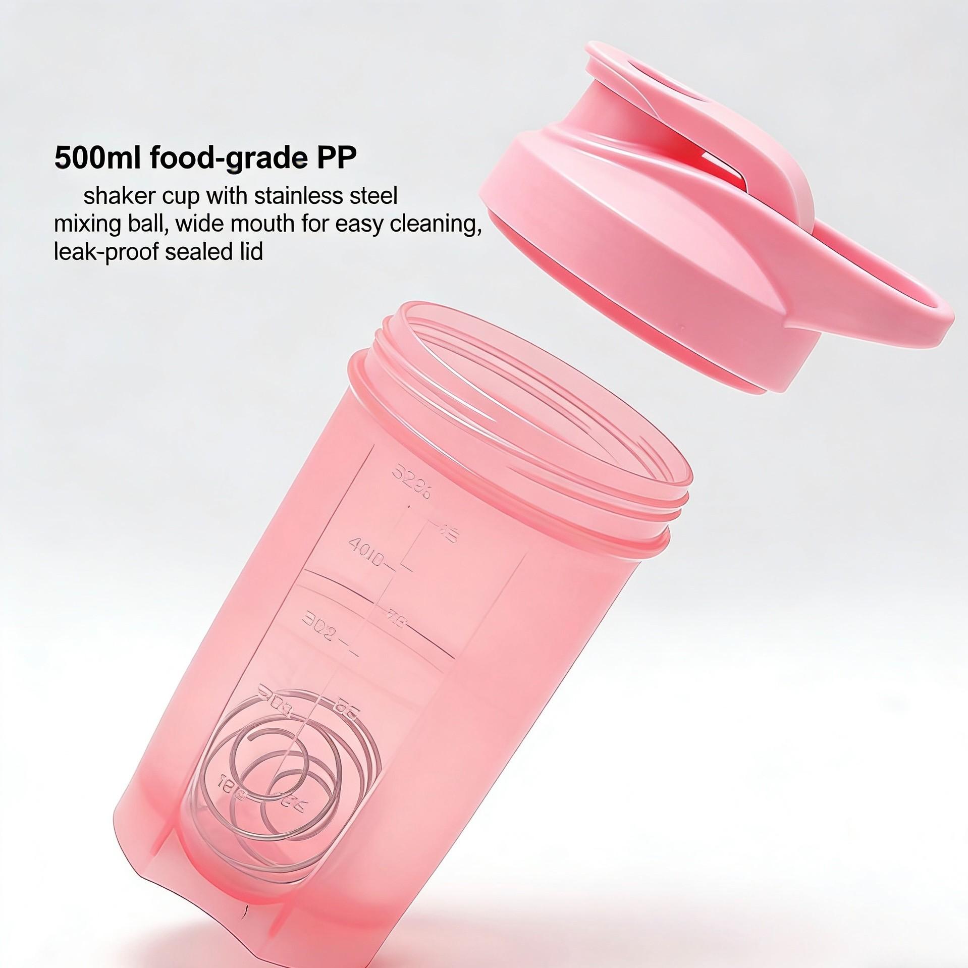 500ML Protein Shaker Cup, BPA-Free Blender Bottle for Smoothies & Sports Drinks, Ideal Gift for Family, Made of Polypropylene
