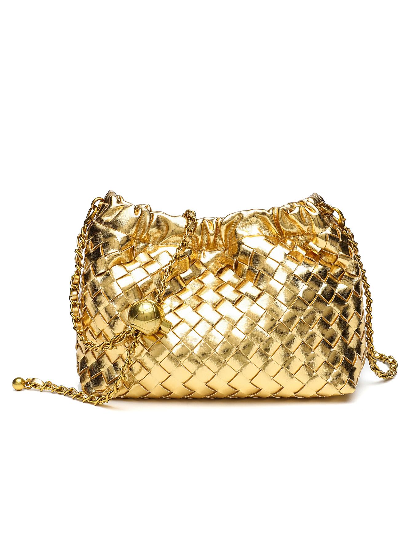 New Cloud Design Handmade Woven Chain Shoulder Bag, Simple Fashion Crossbody Backpack for Women, Unique Style Daily Use