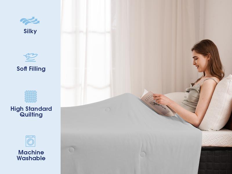 【VALUXE】 Cooling Blanket Queen Size, Lightweight Breathable Comforter for Hot Sleepers, Cold Sleep Technology for Night Sweats, All-Season Use