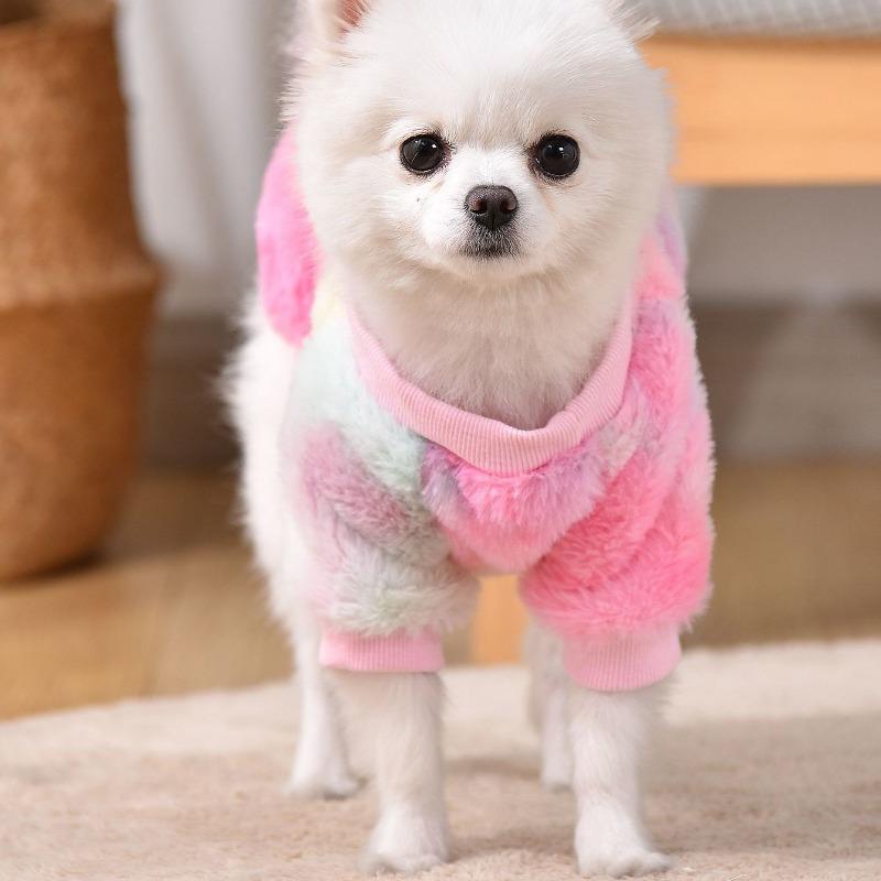 Cozy & Chic Mini Dog Fleece Sweater - Easy-Care, Warm Pullover for Toy Breeds, Machine Washable