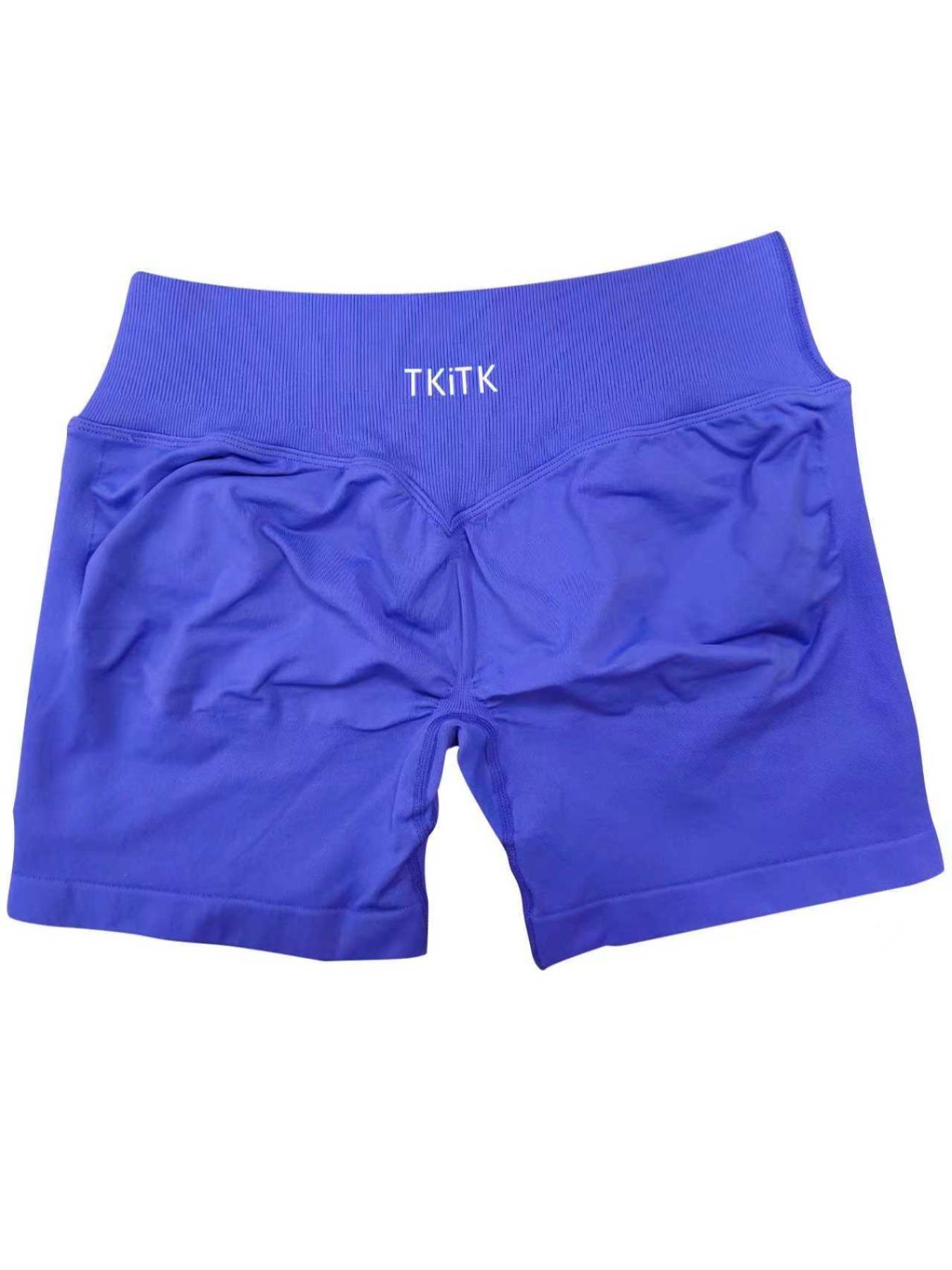 Women's Seamless Soft Athletic Yoga Shorts, Casual Plain Design, Perfect for Gym Running & Cycling, All Season Wear, Comfortable Fitness Apparel, Sports Yoga Shorts