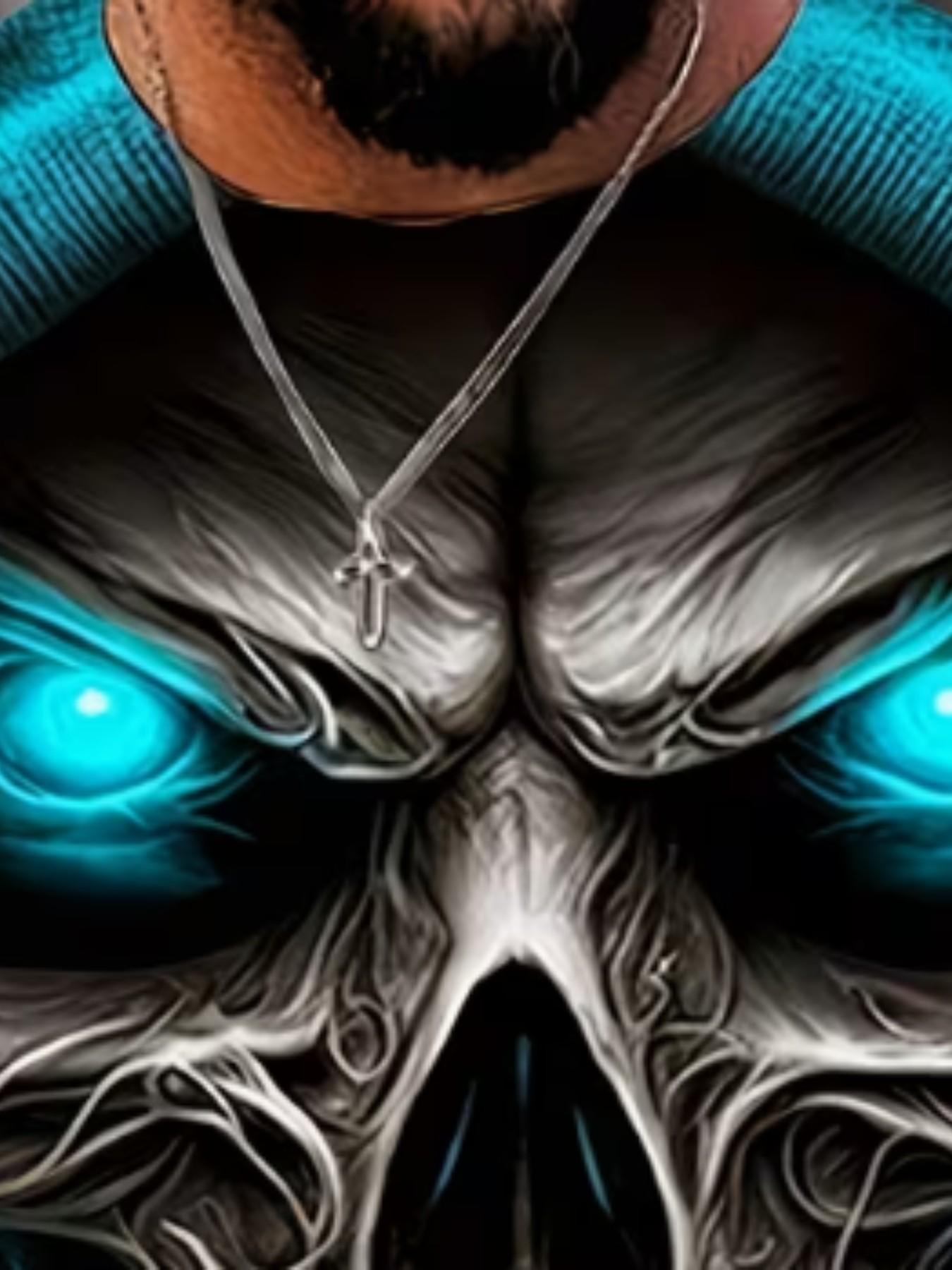 Men's Skull T-Shirt, 3D Printed Skull O-Neck, Oversized Short Sleeve, Casual Slim-Fitting Top, Sports Wear, Men's Clothing