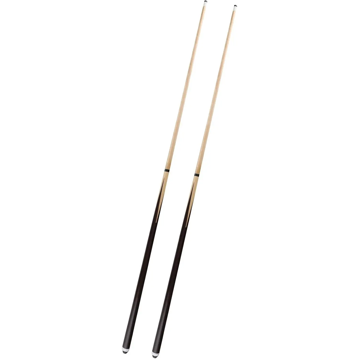 2-Piece Wooden Pool Cue Sticks, 42/48/58 Inch Billiard Cues with 13mm Leather Tips, Available in 2 Pack & 4 Pack, Short & Standard Sizes for Home Bar Practice
