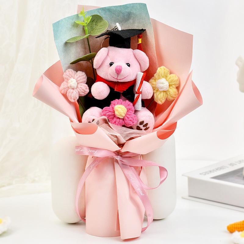 Hello Kitty Cartoon Plush Bouquet Anime Rose Flowers Doll Home Wedding Decoration Christmas Valentine's Day Gift
