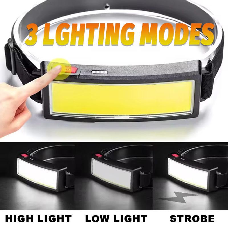 2pcs Head Lamp Usb Rechargeable – Bright Led Headlight for Outdoor Camping, Hiking, Fishing & Running, Lightweight Portable Head Torch with Adjustable Angle, Long Battery Life, Comfortable Headband, Essential Adventure Gear for Hands-free Illumination