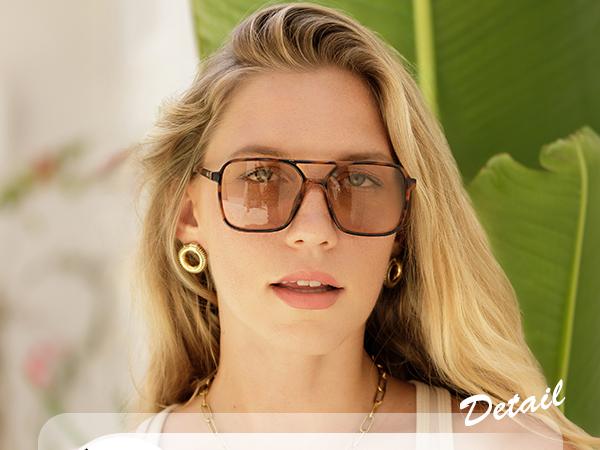 SOJOS Trendy Vintage Aviator Square Sunglasses For Womens Mens Retro 70s UV400 Women Sun Glasses