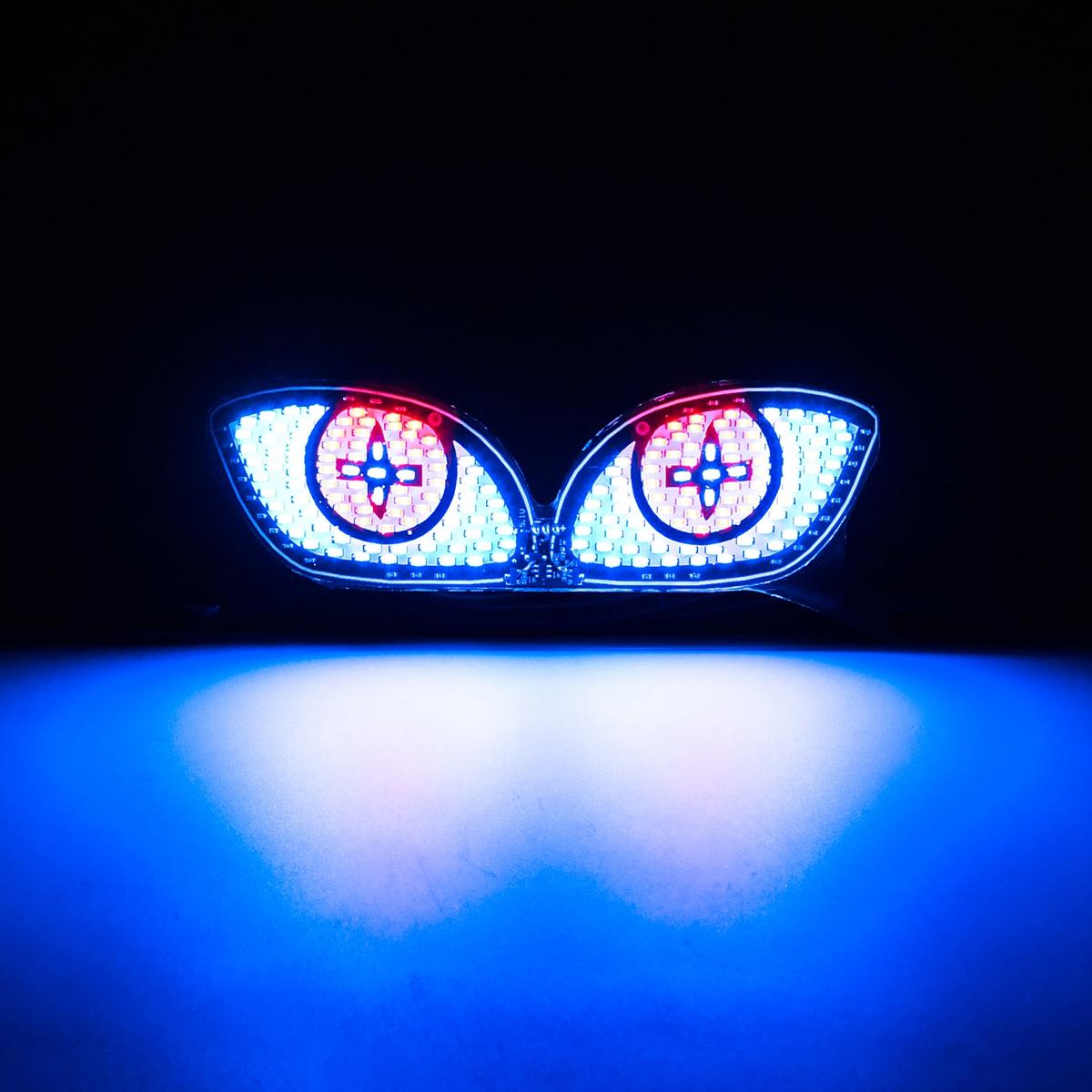 LED Motorcycle Headlight Devil Eye Cat Eye Dynamic Tail Light Car Tail Decorative Lamp Strobe Eagle Eye Lamp Motorcycle Led Lights Exterior Accessories