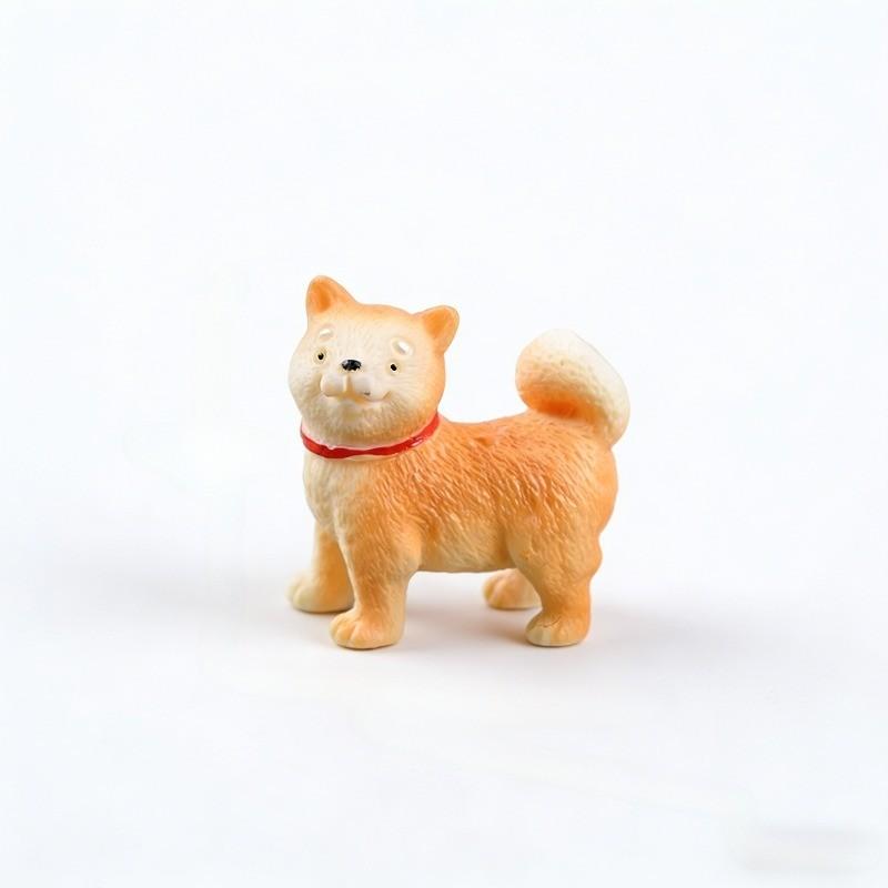 3pcs Mini Shiba Inu Dog Figurine, Realistic Small Puppy Sculpture, Resin Animal Decor, Dollhouse, Eco Bottle, Car Dashboard, DIY Craft, Garden Decoration, Collectible Gift