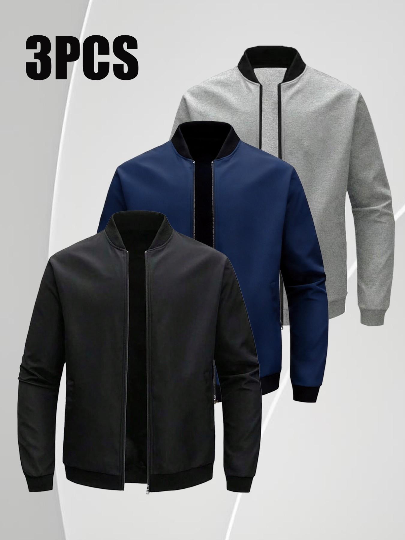 Men's Autumn Winter Casual Sports Jacket, Outdoor Simple Daily Jacket Coat, Comfortable and Stylish Outerwear for Men
