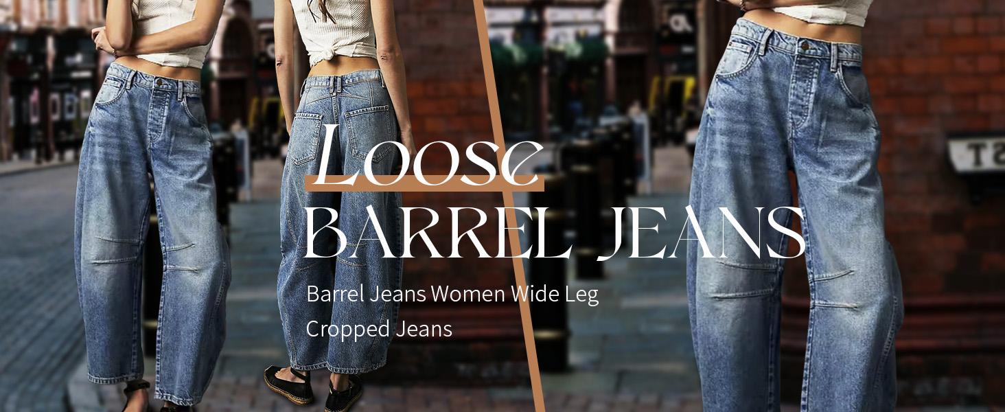 CHARTOU Women's Spring/Summer Wide Leg Loose Jeans Autumn Bucket Jeans Y2k Medium Waist Loose Jeans Pants Wideleg CHARTOU Women's Spring/Summer Wide Leg Loose Jeans Autumn Bucket Jeans Y2k Medium Waist Loose Jeans Pants Wideleg