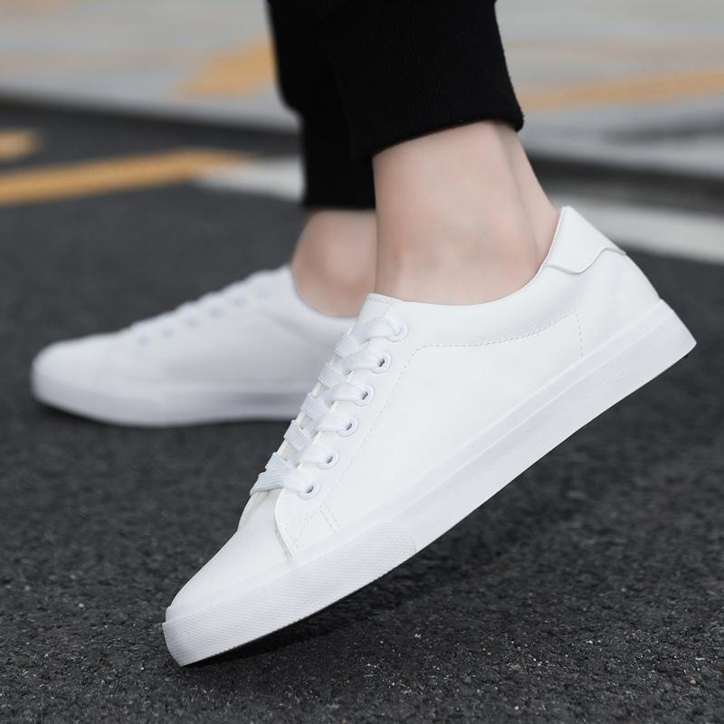Men's Classic Sneakers, Comfortable Lace-Up Casual Shoes, Sporty Simple Style, Versatile Fashion, Black & White Options Available