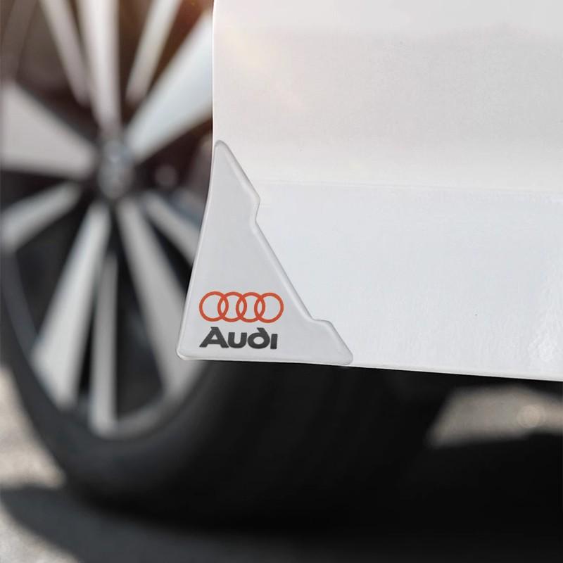 4 PCS Car Badges Universal Transparent Silicone Car Door Corner Anti-Collision Protection Anti-Scratch Sticker Door Protection Decoration and Anti-Damage Anti-Scratch Car Accessories Suitable for Audi Sline A3 A4 B5 B6 B7 B8 8P B9 8V 8L A6 C7 C6 A1 A5 A7