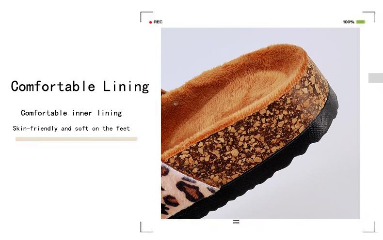 Women's Leopard Print Slip-On Sandals, Casual Fashion Anti-Slip Flat Shoes, Fall Winter Spring Summer Wearable Sneakers