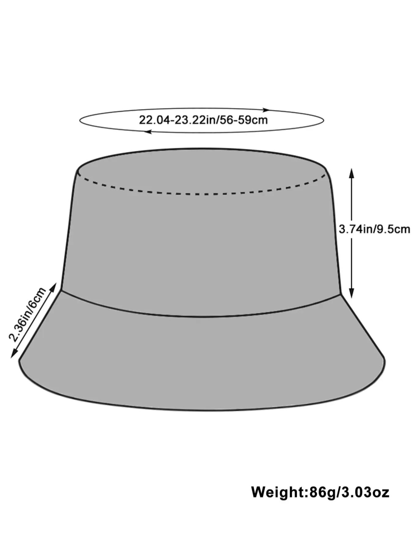 Minimalist Letter Patch Decor PU Leather Bucket Hat, Outdoor Sun Protection Fisherman Hat, Summer Beach Hat For Men & Women