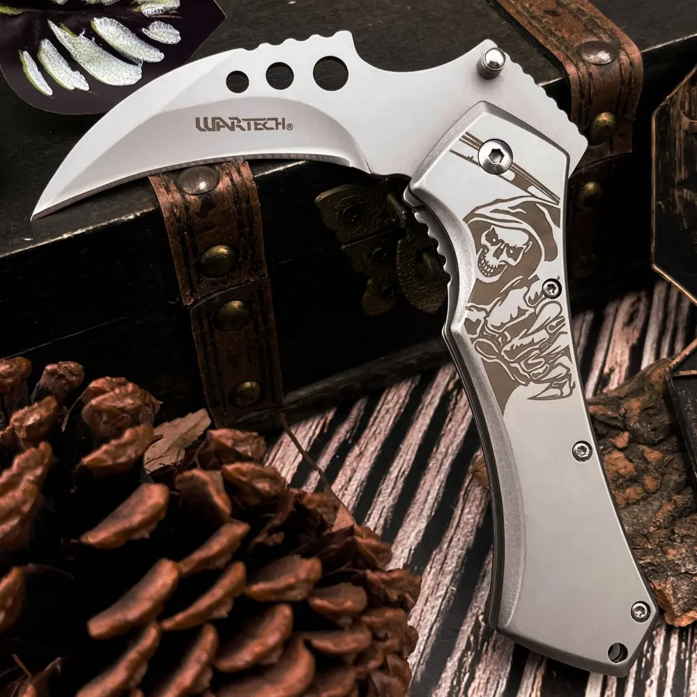 Best-Selling Pocket Folding Knife with 5Cr13MoV Blade and Stainless Steel Handle—Outdoor Knife for Hiking and Jungle Adventures, EDC Gear, Fishing, and Hiking—Multipurpose Cutting and Exploration Tool, Gift
