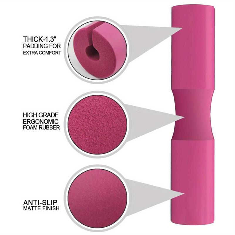 Foam Barbell Pad, Non-slip Mat with Belt, Comfortable Shoulder Support, Exercise Machine Accessories, Home Workout Equipment for Gym Workout & Strength Training