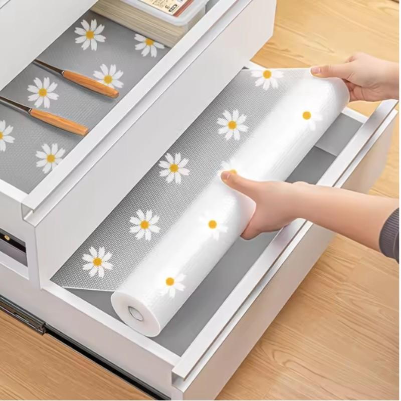 Advanced Non-Stick Cabinet and Drawer Lining, Waterproof Shelf Paper, Modern Pattern, Durable Eva, Kitchen Use, High-Quality Shelving Liner