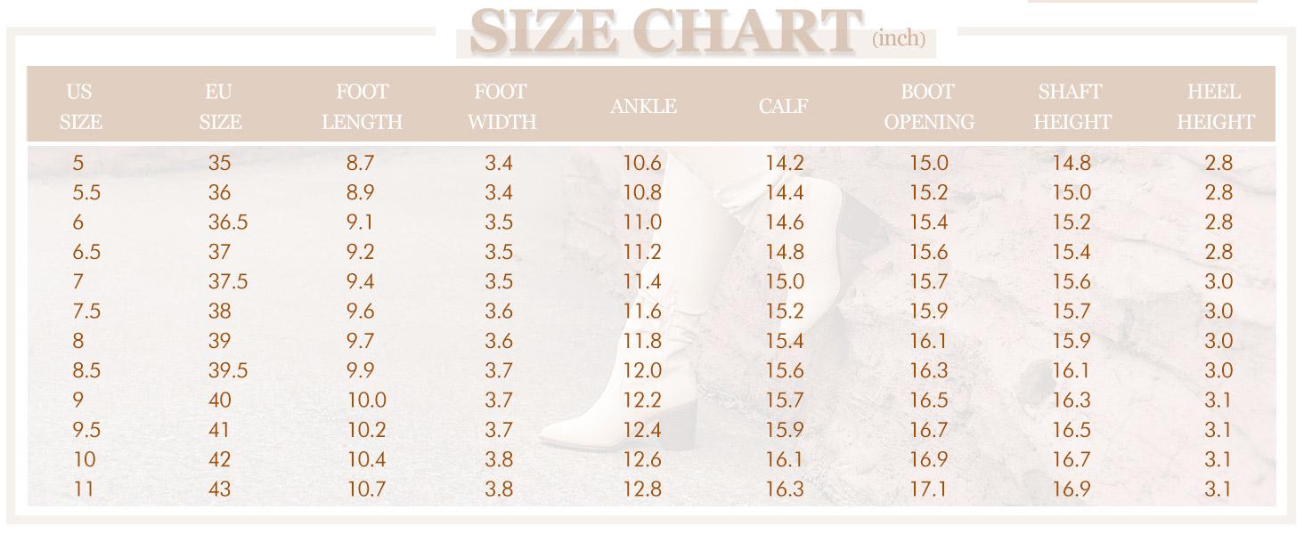 Coutgo Womens Pointed Toe Mid Chunky Heel Side Zipper Knee High Boots Tall Booties Coutgo Womens Pointed Toe Mid Chunky Heel Side Zipper Knee High Boots Tall Booties