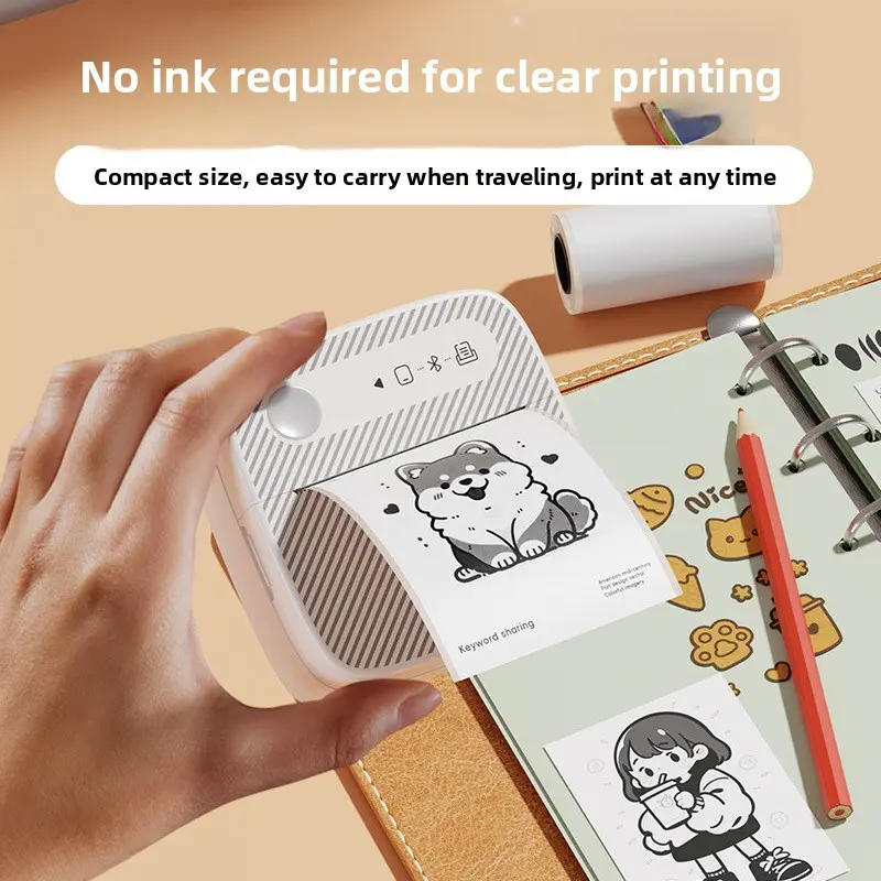 Pocket Size Portable Wireless Bluetooth Thermal Printer - Inkless Mini Machine for Photo, Label, Barcode Printing, Wrong-Question Sorting, Ideal for Home/Office Use Pocket Size Portable Wireless Bluetooth Thermal Printer - Inkless Mini Machine for Photo, Label, Barcode Printing, Wrong-Question Sorting, Ideal for Home/Office Use