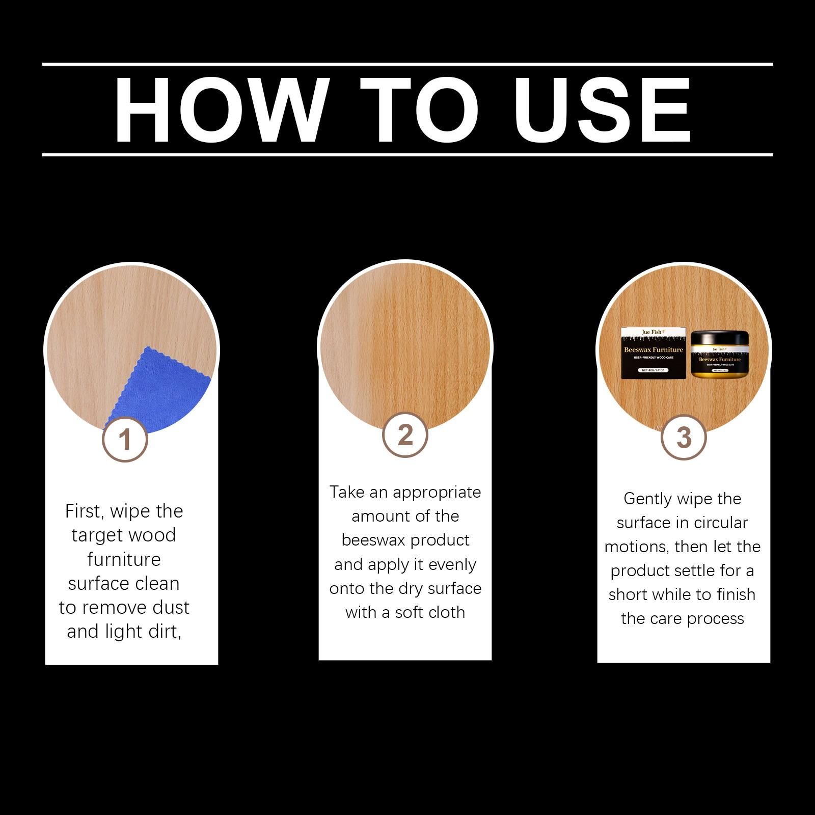 2-Pack Beeswax Furniture Care Polish (40g*2), Wood Furniture Renovation, Cleaning Polishing Gloss, Removes Wax Buildup and Stubborn Stains,Maintenance And Care Agent