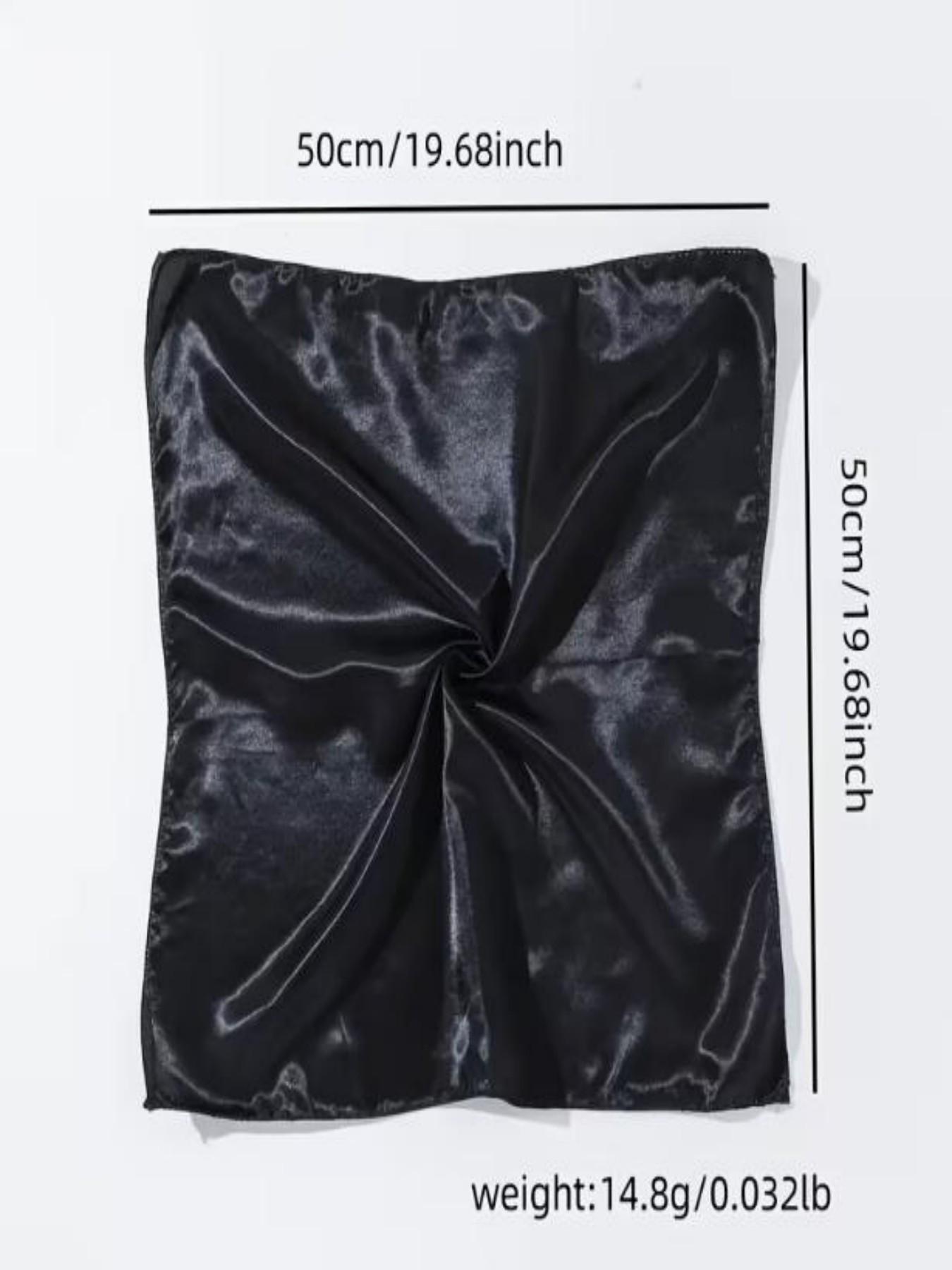 1pc Solid Color Silk Scarf for Women, Versatile Hairband, Necktie, Dance Performance, Spring Summer Fashion Accessory, Random Color