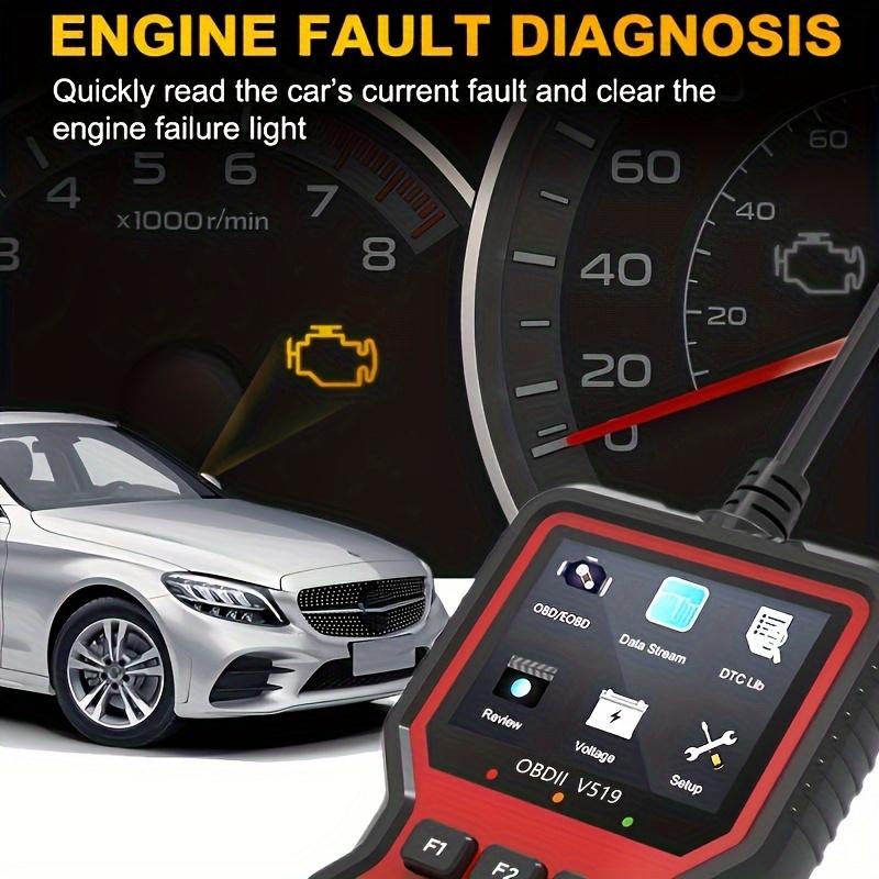 2025 New Powerful OBD2 Scanner Diagnostic Tool - Engine Code Reader, Full OBD2 Features, Reset, Modes 6&8, Suited for DIY Car Owners & Mechanics Voltage Test