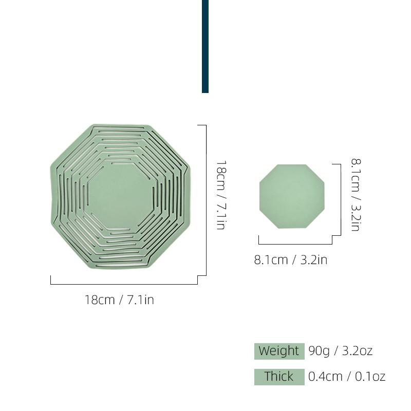 Silicone Trivet Hot Pot Holder Mat, Heat Resistant, Multi Purpose Foldable Basket, Collapsible Colander, Non Slip Dish Drying Spoon