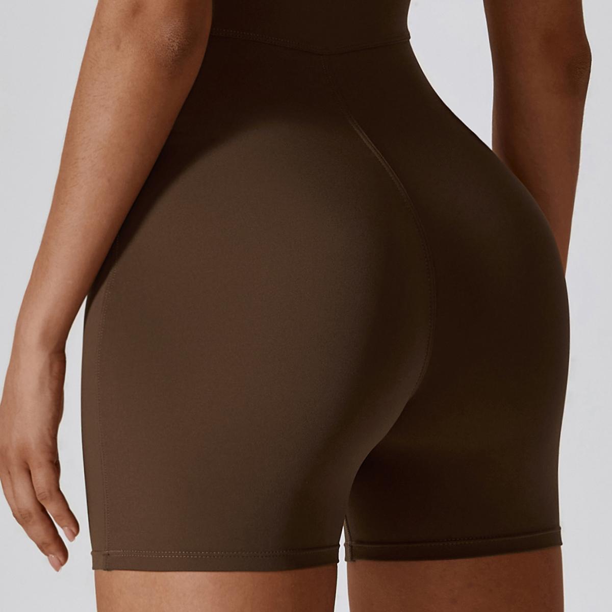 MASKERT Women's Yoga Jumpsuit Short Sleeved Quick-Drying High-Stretch Minimalistic Activewear Workout Apparel