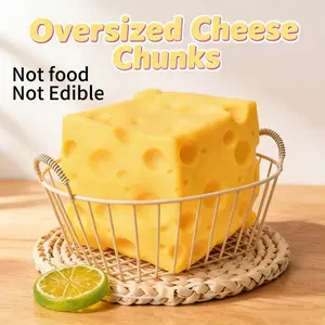 1pc Super Large Square Cheese-shaped Squeeze Toy, Soft Slow Rebound Sensory Toy, Kneading Fun Toy, Venting & Relaxing Soft Slow Bounce Stress Relief Desktop Gadget. Durable & Unique Design, A Must-Have Relaxation Tool for Adults. Ideal for Office D