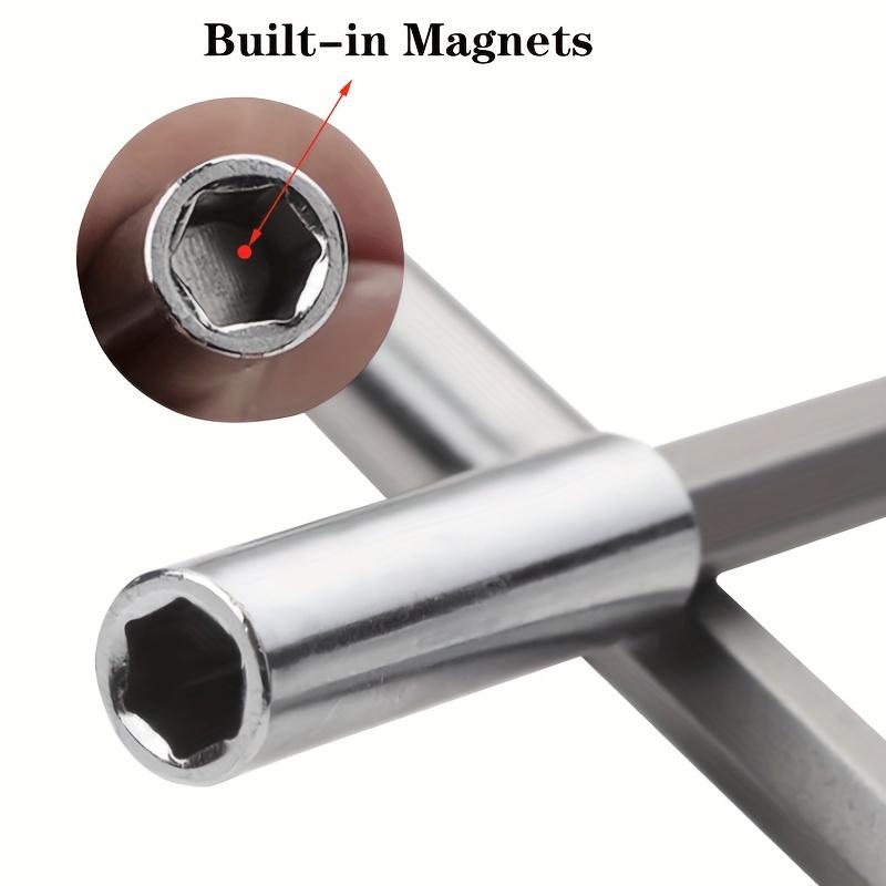 4pcs Magnetic Extension Socket Drill Bit Holder Hex Power Tools, Improve Your Power Tool Efficiency, Screwdriver Bit Holder Quick Release Hex Shank Drill Bit Extender Adapter Set for Screws Nuts Drill