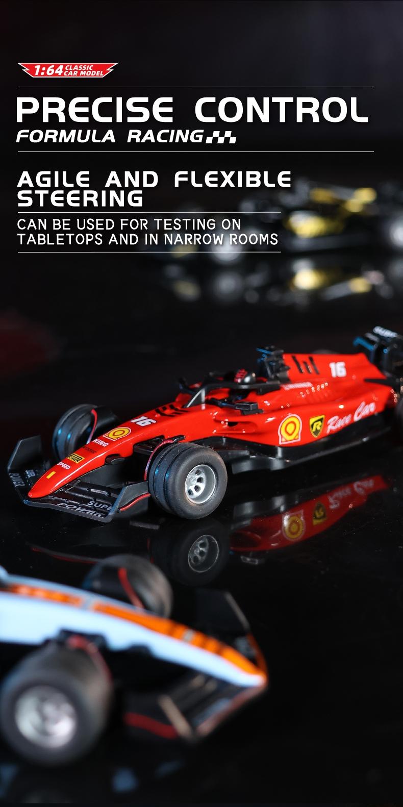 Authentic Ferrari 1:64 Formula F1 Alloy Mini RC Car, Off-Road Climbing Terrain, Powerful Horsepower, APP Remote Control, USB Charging