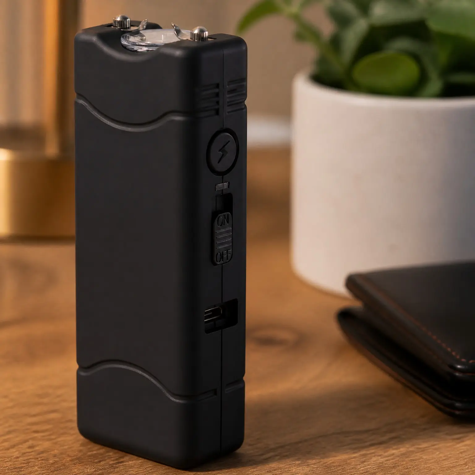 Micro Stun Gun for Self Defense Rechargeable with LED Flashlight