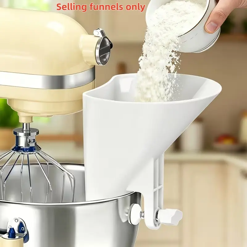 Vertical Mixer Flour Funnel, Essential Kitchen Tool for Baking, Efficient Flour Dispenser, Durable Design, Perfect for Home & Professional Use
