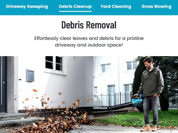 Seesii 40V Cordless Electric Leaf Blower/Snow Blower Cordless, 680CFM/210MPH Brushless Motor with 2 * 5200 mAh Batteries and 2*Chargers, Variable Speed Control & Turbo Button, Electric Blower for Lawn Care/Debris/Dust