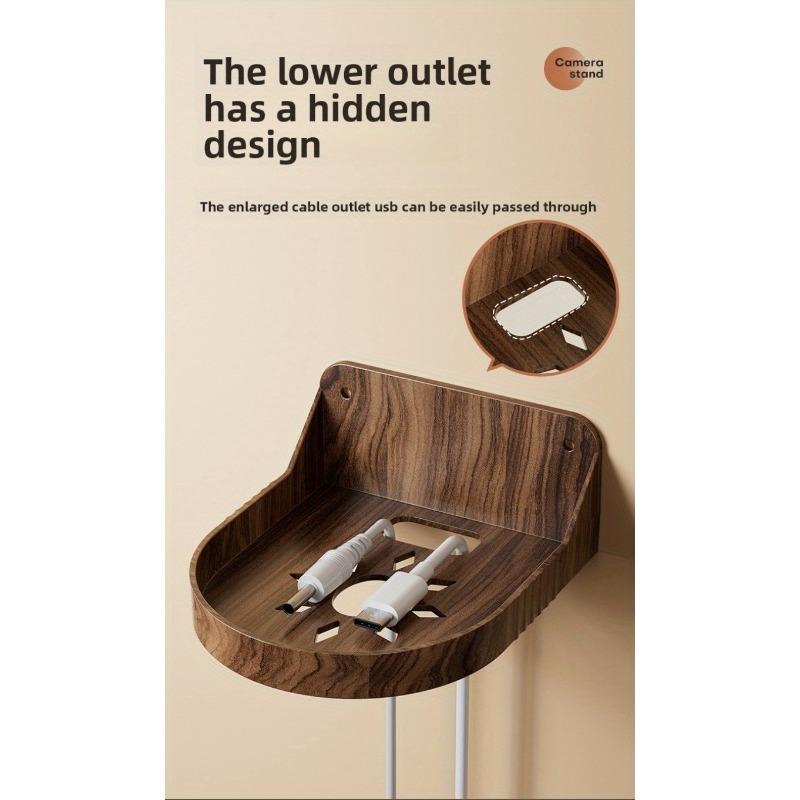 No-Drill Wall Mount Bracket for Security Cameras - Strong Load-Bearing Capacity, Easy Installation, Compatible with Ring, Arlo, Eufy, Google Nest, Wyze, Blink - Ideal for Indoor/Outdoor Use, Camera Mounting Bracket, Sleek Design, Durable Construction