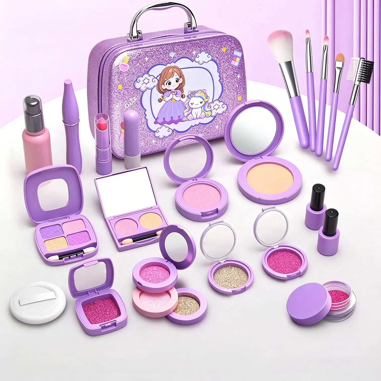 Simulation Makeup Playset, Handbag Dress-Up Toy Set, Perfect Birthday Gift for Girls, Fun Role-Playing Game