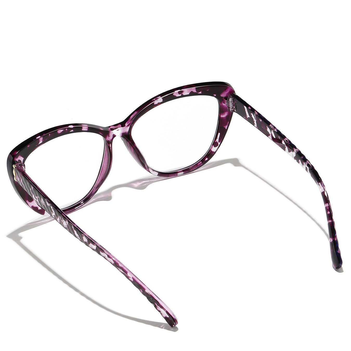 Fashion Cat Eye Reading Glasses with Case and Gift Packaging, Unisex PC Frame, Fda Registered, Single Pack, Reading Eyeglasses, Stylish Old Age Eyewear