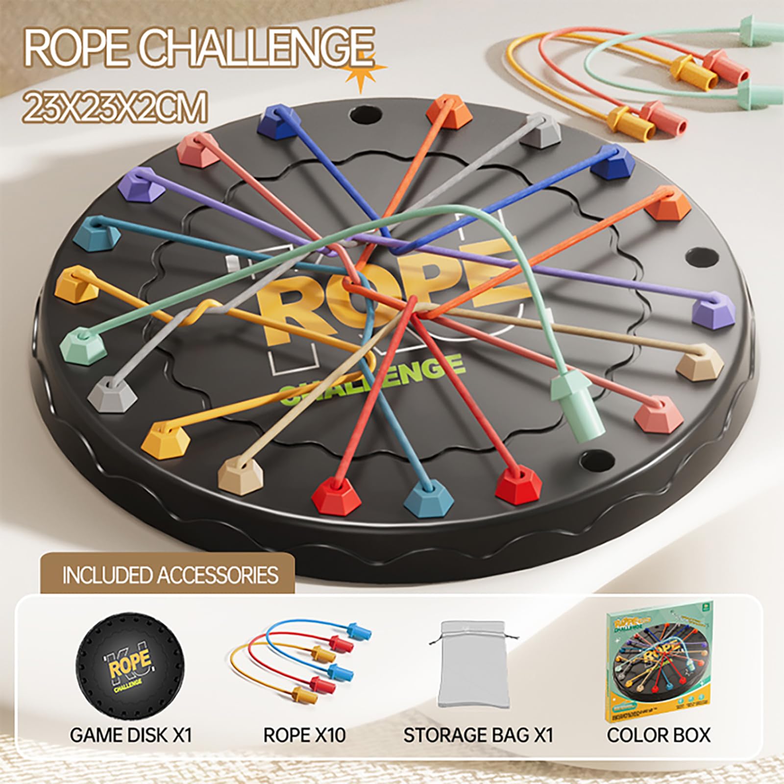 Tangle Challenge Indoor Game, Family Board Games, Educational Strategy Board Game for Kids & Adults, Multi-Level Family Travel Party Game, Perfect Gift
